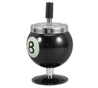 CLISPEED Luxury Stainless Steel Ashtray with Lid for Cigarettes and Cigars, Stylish Minimalist Design with Unique Billiards Theme, for Desk Or Home Decor, Multifunctional and Elegant