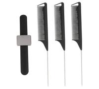 CLISPEED Magnetic Hairpin Wrist Band and Hairdresser Comb Set with Abs Material, Includes One Wristband and Three Tip Tail Combs, Barbershop Tool to Quickly Absorb and Hold Styling