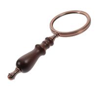 CLISPEED Magnifier Glass with Wooden Handle High-definition Lightweight Handheld Magnifier for Reading and Fine Detail Viewing Metal Frame for Elderly and Home Use