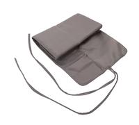 CLISPEED Makeup Brush Rolling Holder Case Large Capacity Portable Organizer Pouch for Travel and Home Stylish Cosmetic Bag in Light Grey Convenient Brush Storage for Women