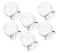 CLISPEED Massage Cups Glass Cupping Therapy Set 6 Pcs Fire Cupping Device for Blood Flow Enhancement and Muscle Relief Suitable for Home Use 2.76X2.36In
