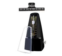 CLISPEED Mechanical Metronome for Musical Instruments with Wide Beat Range and Music Sheet Clip Rhythm Trainer for Piano Guitar Bass Drum Black Classic Metronome Random Color