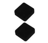 CLISPEED Medal Display Case Single with Velvet Interior Scratch Resistant Storage Box for Travel and Sports Awards 2 Pieces 6.8X6.5Cm Black