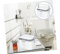 CLISPEED Medicine Organizing Box with Handle for Family Use Multi Layer Storage Case Lightweight Home Medicine Kit Organizer for Office and Travel