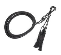CLISPEED Men Headband with Tassel Middle East Head Wrap Scarf for Carnivals and Masquerade, Vintage Black Polyester Decorative Effect Costume Prop