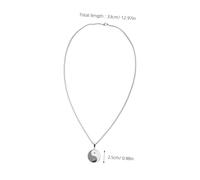 CLISPEED Men S Stainless Steel Chain Necklace with Black White Tai Chi Pendant Feng Shui Amulet for Spiritual Protection Water-resistant Mens Curb Pendant Unisex Gift for Positive