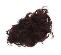 CLISPEED Men's Short Afro Curly Wig Lightweight Breathable Synthetic Hairpiece for Cosplay Party Costume Events Comfortable and Easy Maintenance Brown