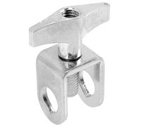 CLISPEED Metal Cowbell Holder Clamp for Drum and Bass Drum with Easy Operation, Sturdy and Not Easy to Break, for Performance Use Silver Cowbell Mounting Bracket