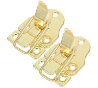 CLISPEED Metal Toggle Hasp Latch 2Pcs for Wooden Jewelry Boxes Toolboxes Secure Iron Closure for DIY Enthusiasts and Home Storage