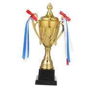 CLISPEED Metal Trophy Cup Gold Sports Award for Competition Winners First Place Champion Prize with Polished Finish and Stable Base for Soccer Football Tournament Recognition
