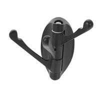 CLISPEED Metal Wall Hook with Three Rotating Arms Metal Towel and Coat Hanger for Bathroom and Kitchen Strong Load Bearing Space Saving Wall Mounted Hook for Clothes Robes Bags Black