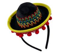 CLISPEED Mexican Party Hat Headband Lightweight Festival Headdress with Creative Sombrero Design for Carnivals Cosplay and Cinco De Mayo Celebration