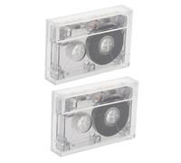 CLISPEED Microcassette Tapes 60 Minute 2pcs, Silver Mini Blank Cassettes for Rock and Pop Music Recording, Empty Audio Tapes for Interview and Dictation Use