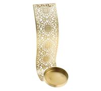 CLISPEED Middle Eastern Style Wall Candle Holder Hollow Iron Decorative Sconce for Pillar Candles Home Wall Hanging Ornament