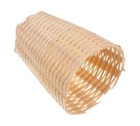 CLISPEED Mini Bamboo Craft Basket with Dustpan Design Easy-clean Mini Hamper for Dollhouse Decoration Multifunctional Small Woven Storage Accessory Stylish Miniature Laundry Bin and