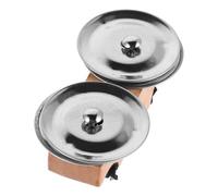 CLISPEED Mini Finger Jingle Tambourine with Steel Bells Portable Handheld Percussion Instrument for Singers and Guitarists Bright Sound Compact Musical Accessory for Performance and
