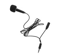 CLISPEED Mini Microphone for Phone Recording, Portable Tiny Vocal Mic with Headphone Compatibility, Small Microphone for Mobile and Laptop Karaoke Use, Black