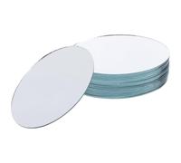 CLISPEED Mini Oval Cosmetic Mirror Lenses Small Portable Glass Makeup Mirrors 20 Pcs for DIY Craft Projects for Gifts and Personal Use