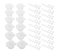 CLISPEED Mini Paint Cups with Lids 3ml 0.1oz White PE 6 Linked
