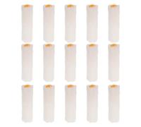 CLISPEED Mini Paint Roller Set White Cotton Thread and Plastic 15pcs High Density Easy Cleaning Head - Rounded Design for Furniture Renovation and Multiscene Painting