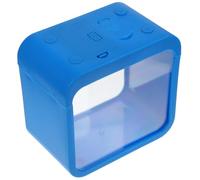 CLISPEED Mini Plastic Fish Tank with LED Light Detachable Small Reptile Box Aquarium for Desktop Decoration Blue Miniature Fish Aquarium Shrimp and Crabs