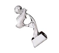 CLISPEED Mini Resin Football Trophy for Silver Plating Award for Soccer Matches for School Kindergarten Celebrations Reward for Young Winners