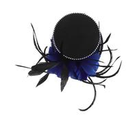 CLISPEED Mini Top Hat Hair Clip Lightweight Steampunk Party Headwear for Women Vintage Costume Accessory with Blue Comfortable Secure Fit for Halloween Birthday Wedding Celebrations