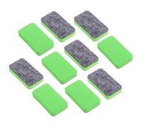 CLISPEED Mini Whiteboard Erasers Green Felt 50Pcs Small Dry Erase Board Cleaner for Office Home Classroom Use