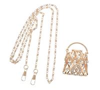 CLISPEED Mini Womens Crossbody Bag with Chain Strap Small Glossy Shoulder Purse with Coin Pocket Lightweight Metal Chain Handbag for Summer Versatile Chic Design for Casual and Formal Use
