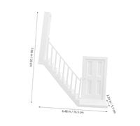 CLISPEED Miniature Staircase with Handrail and Door Corner Micro Landscape Sand Table Accessory Plastic Model for Dollhouse Furniture Architectural Model Scenery Decoration