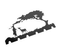 CLISPEED Mirror Design Acrylic Scenery Storage Hook for Entryway Doors | Stylish Simple Landscape Look, Stainless Steel and Acrylic Build, Quick Install, No Wall Damage