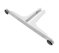 CLISPEED Mobile Room Divider Metal Base Stand with Fixed Support Bracket and White Sliding Wheels, Stable Partition Screen Feet for Office and Home Use, Portable Fence Panel Holder