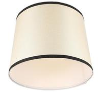 CLISPEED Modern Khaki Cloth Lamp Shade for Table Lamps and Floor Lights, Sturdy Iron Frame with Decorative Round Design, for Study and Library Use