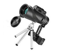 CLISPEED Monocular Telescope with Phone Holder Monocular Night 80x100 High Definition Abs Material Brightness Enhancement and Night Time Support for Concerts and Games