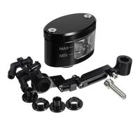 CLISPEED Motorcycle Brake Oil Cup Aluminum Alloy Black Clutch Fluid Reservoir Enhanced Reliability Easy Installation for Motorcycle Brake System