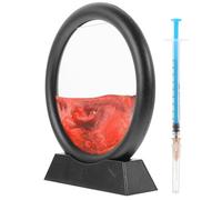 CLISPEED Moving Sand Art Hourglass Ornament with High Transparency Surface round Shape, Delicate 3d Quicksand Decor for Office Desk and Housewarming to Soothe The Mind