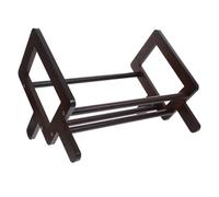 CLISPEED Multi-Functional Bamboo Desktop Reading Rack with Practical Design, Portable Book Stand Suitable for Learning and Kitchen Use, Compact Brown Book Holder for Students