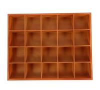 CLISPEED Multi-Grid Drawer Organiser Tray 13.46X10.67X2.05In Compact Wooden Storage Box with Divided Compartments for Office Desk Jewellery and Home Sorting