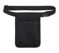 CLISPEED Multifunctional Nurse Organizer Waist Bag Black, Medical Garden Tool Fanny Pack with Multiple Pockets, Portable Belt Pouch for Healthcare and Outdoor Use