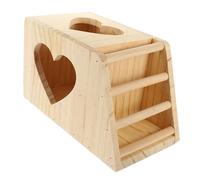 CLISPEED Multifunctional Wooden Rabbit Feeder Double Grid Grass Rack for Guinea Pigs and Small Pets Durable Eco Friendly Hay Holder Protects Food Fresh and Dry Convenient Feeding Accessory