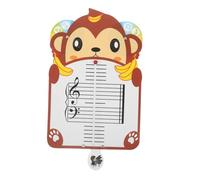 CLISPEED Music Education Staff Board Handheld Monkey Note Reading Flash Cards for Beginners Piano Teaching Tools Cognitive Practice for Boys and Girls Students
