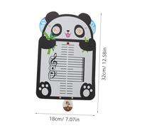 CLISPEED Music Notation Board for Beginners with Cartoon Panda Design Movable Rhythm Practice Tool for Music Theory Learning Piano Sight-reading and Note Recognition Flash Cards for Home