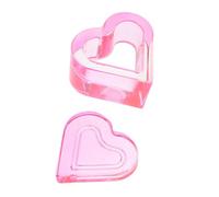 CLISPEED Nail Art Pen Cup in Heart Shape Crystal Glass Material for Holding Nail Liquid and Polish during Home Salon Pink Crystal Accents Enhance The Beauty and Functionality of This Profes
