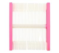CLISPEED Nail Art Practice Tips Set 48 Colors Pink Fan-shaped False Nail Display Board for Manicure Gel Polish Practice
