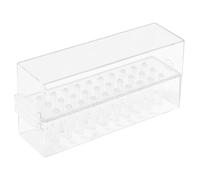 CLISPEED Nail Drill Bits Holder Organizer Case with 30 Holes Abs Material Grinding Head Storage for Professional Salon Use and Nail Art Practice