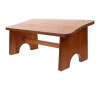 CLISPEED Natural Bamboo Toilet Stool for Bathroom Multipurpose Squat Step Stool for Adults Stable Footrest in Elegant Tea Wood Color