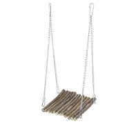 CLISPEED Natural Wooden Crab Climbing with Hanging Lizard Hammock for Bearded Dragons and Reptiles Reptile Basking Swing Bed Easy to Clean and Fix Pet Hammock for Lizards