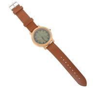 CLISPEED Natural Wooden Watch for Men Casual Bamboo Wristwatch with Leather Band Vintage Verawood Surface Lightweight and Stylish for Any Occasion for Everyday Wear