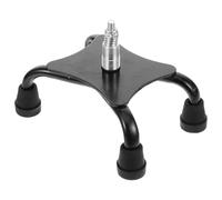 CLISPEED Non-Slip Quad Cane Tip Crutch Foot Pad Rubber and Aluminium Alloy, 4 Leg Stable Support for Trekking Poles and Crutches, Reduces Hand and Wrist Fatigue, for Outdoor Activities