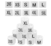 CLISPEED Number Label Clothing Hanger Size Markers with 10 Different Sizes from 2XS to 5XL 200pcs White Round Button Tags Not Easy to Rub for Organizing Clothes in Closet Or Store